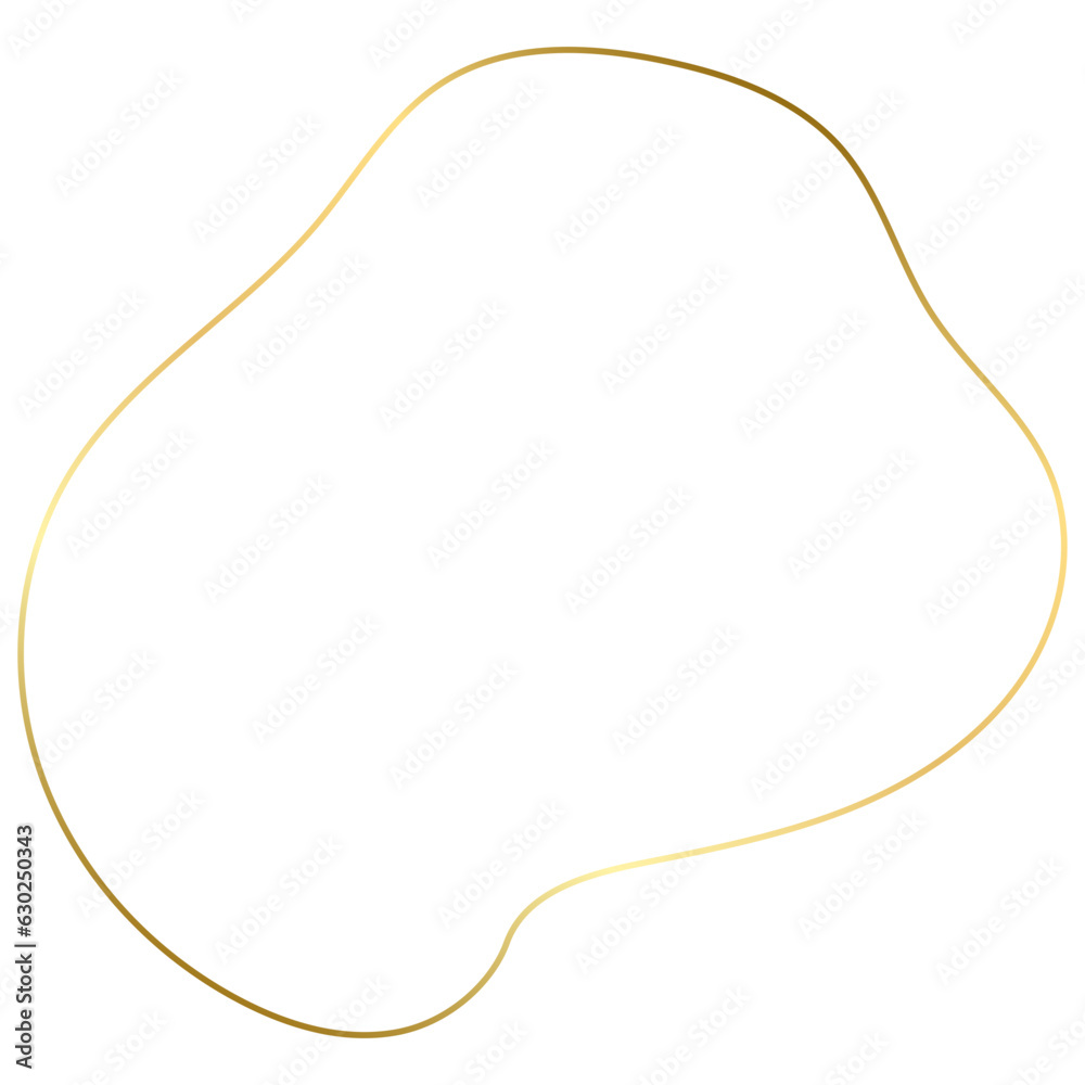 Gold Abstract Organic Outline Border Gold Abstract Organic Outline Border