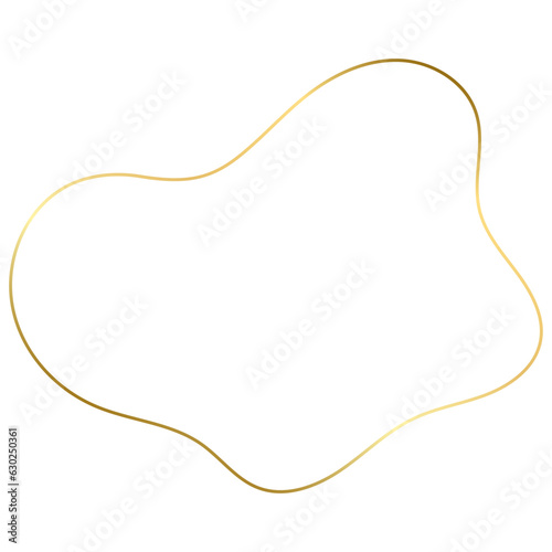 Gold Abstract Organic Outline Border