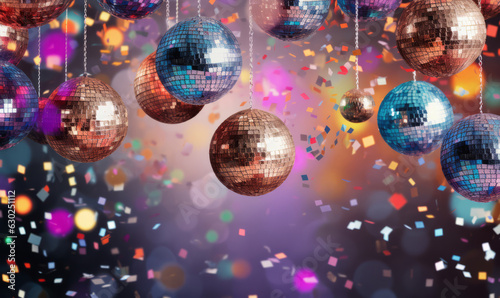 Party disco ball with bright sparkling lights