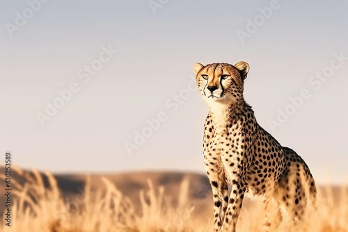 cheetah in the African savannah