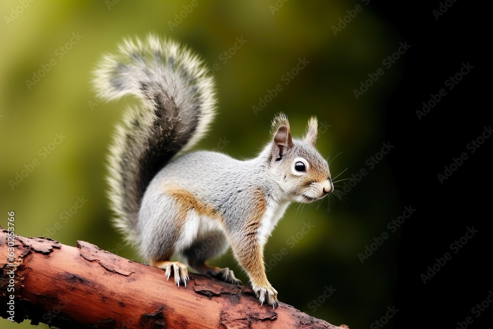 Fototapeta premium Eastern Grey Squirrel on branch.
