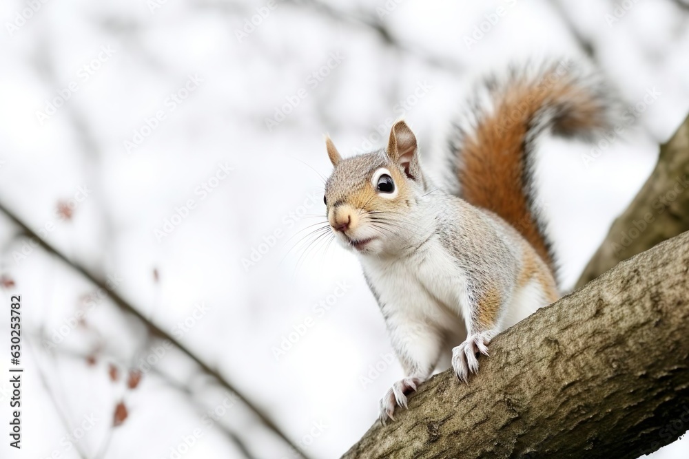 Eastern Grey Squirrel on branch. Eastern Grey Squirrel on branch.