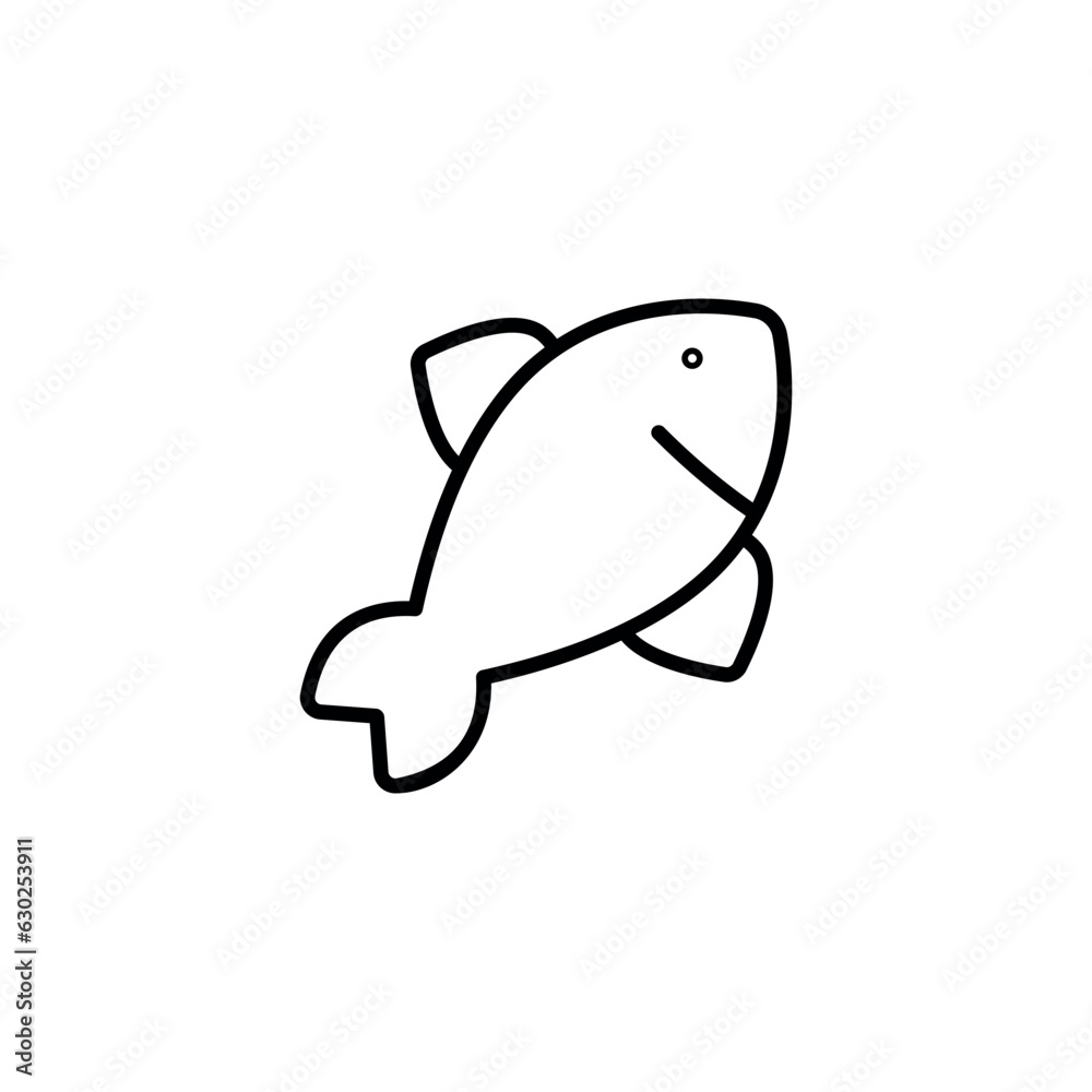 Fototapeta premium Fish icon design with white background stock illustration