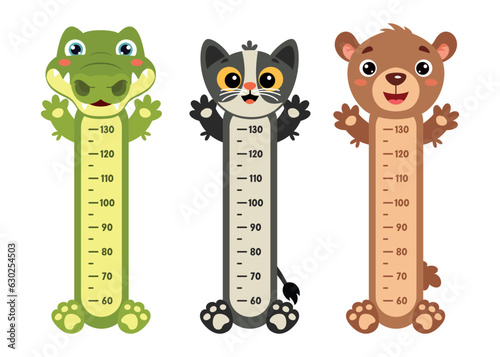Height Chart With Cartoon Animals
