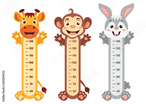 Height Chart With Cartoon Animals