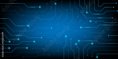 HUD hologram circuit board vector concept for future technology element background business screen