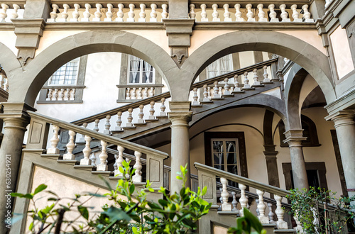 LUCCA, May 09 2023: Stairs in the Pfanner Palace and gardens. photo