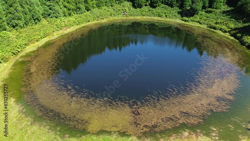 Lagoa de Pau Pique no complexo de lagoas das Sete Cidades na Ilha de São Miguel nos Açores  photo