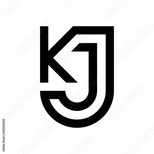 k and j letter logo design