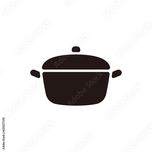 Stock pot icon.Flat silhouette version.