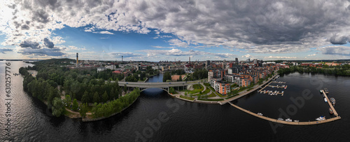 Aerial panorama view from Tampere  Finland