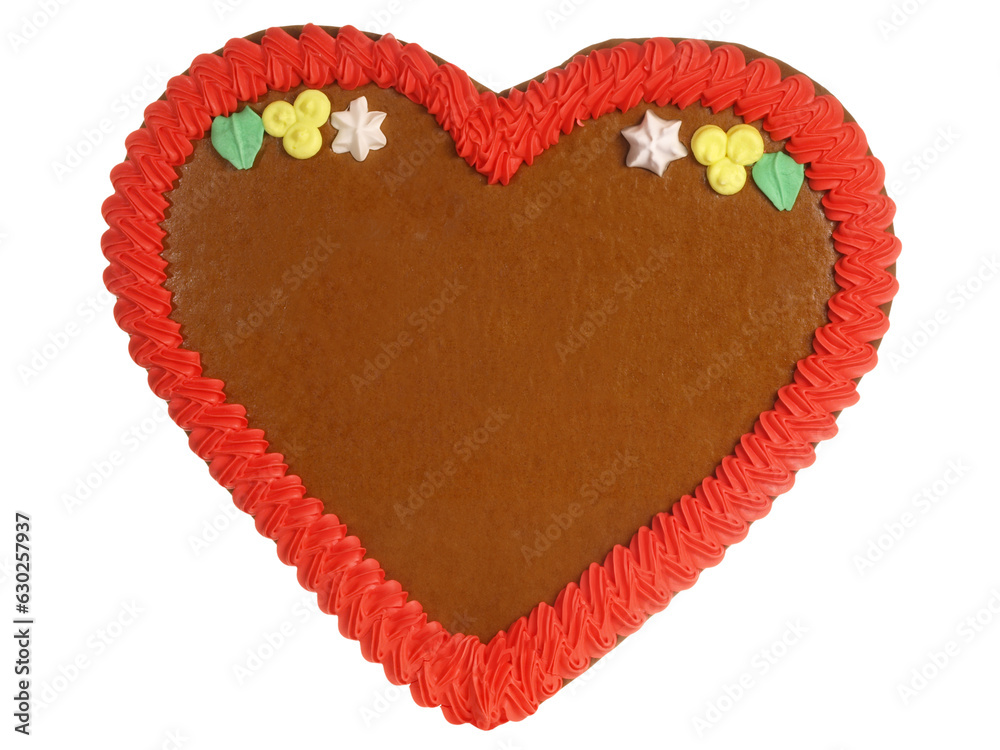 Gingerbread Heart Without Scripture On Transparent PNG Background Stock Gingerbread heart without scripture on transparent png background stock