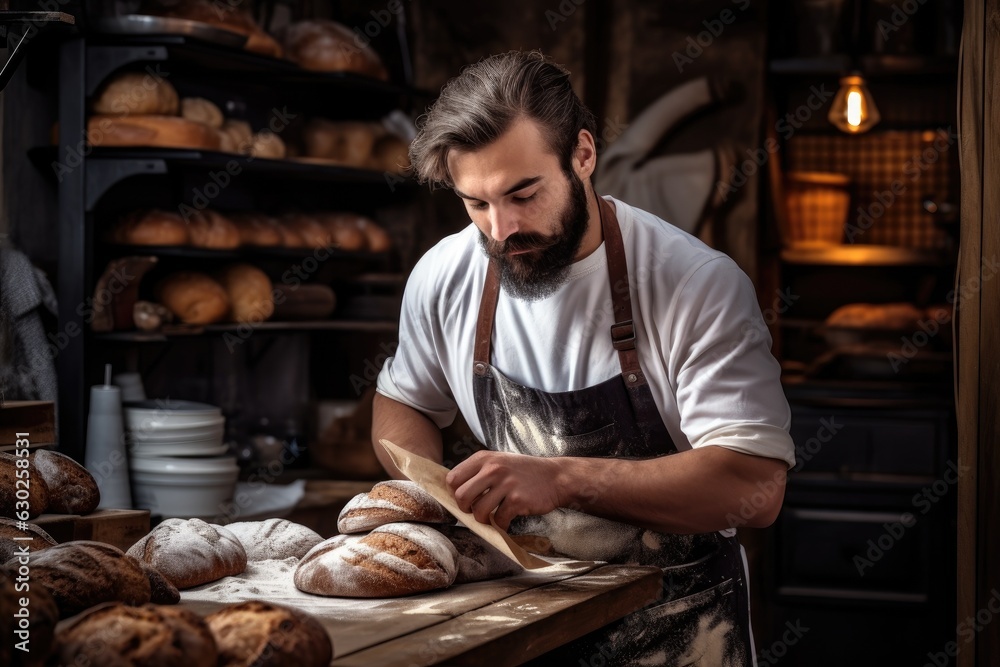 Bread baker background