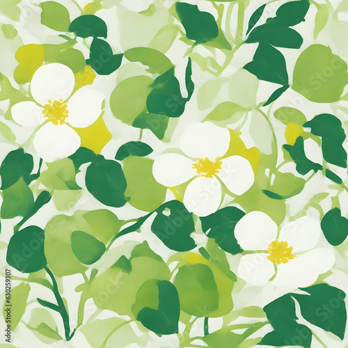 seamless pattern with yellow flowers
