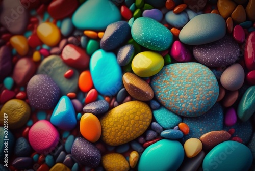 beautiful background colorful stones. generative ai