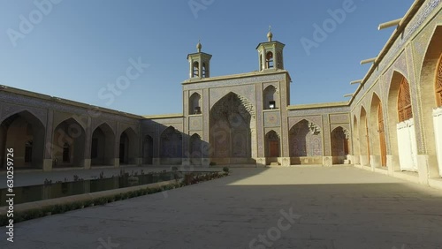 Nasir ol Molk mosque courtyard Shiraz Iran