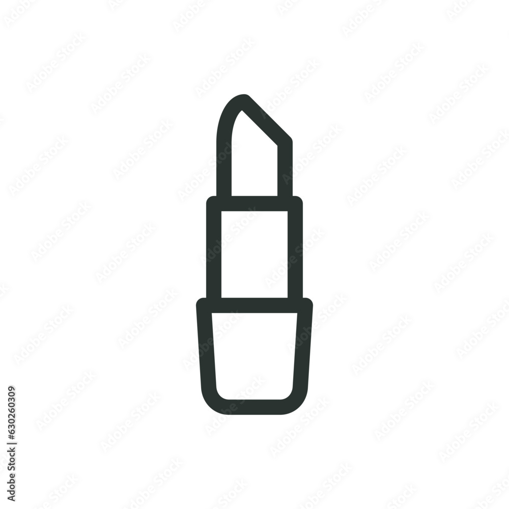 Lipstick isolated icon, lipstick makeup vector icon with editable stroke Lipstick isolated icon, lipstick makeup vector icon with editable stroke