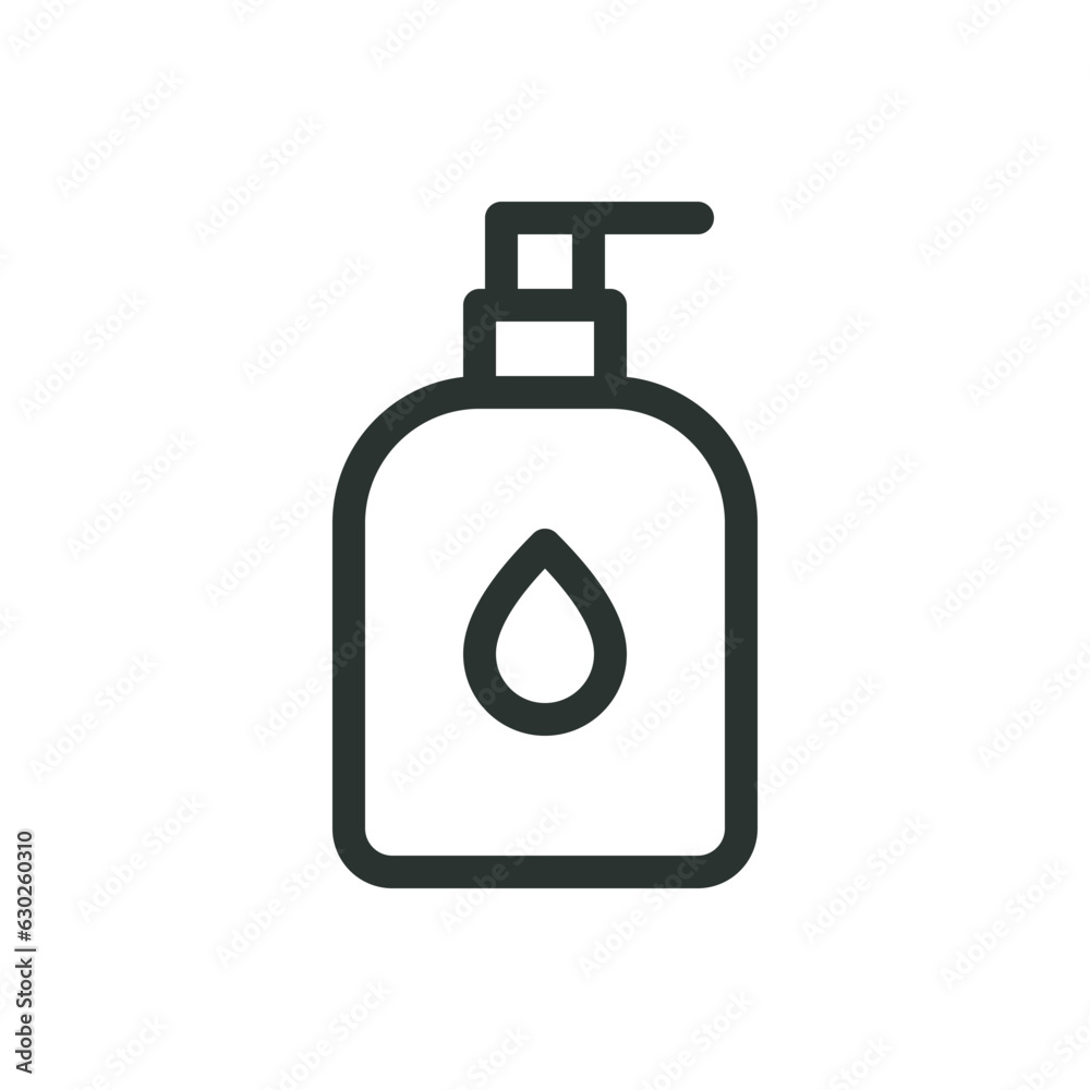 Liquid soap isolated icon, liquid cream vector icon with editable stroke Liquid soap isolated icon, liquid cream vector icon with editable stroke