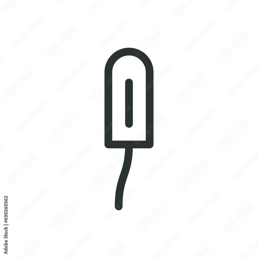 Tampon isolated icon, feminine hygiene vector icon with editable stroke Tampon isolated icon, feminine hygiene vector icon with editable stroke