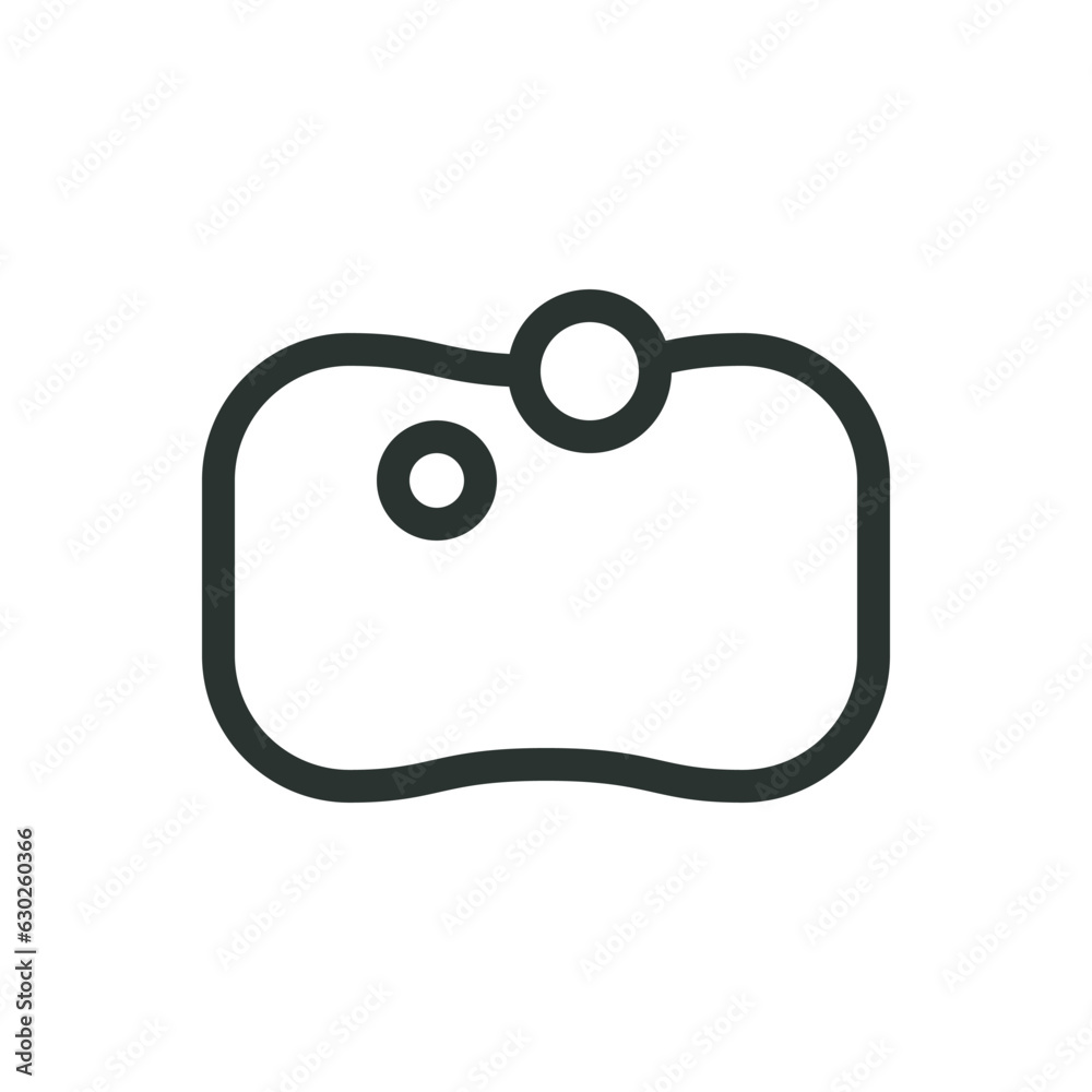 Soap isolated icon, soap with bubbles vector icon with editable stroke