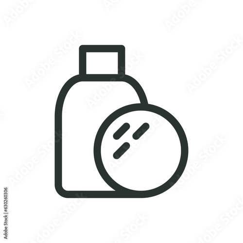 Makeup remover isolated icon, make-up removal products vector icon with editable stroke
