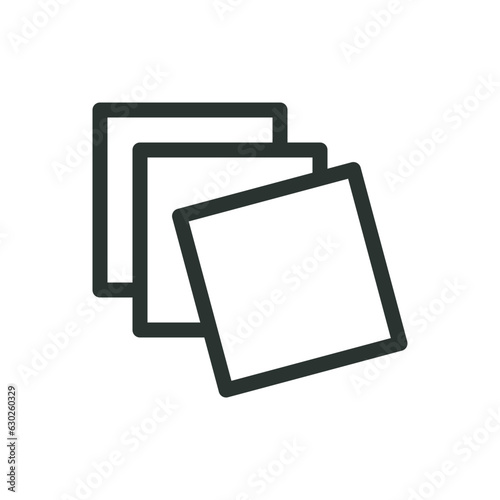 Paper napkins isolated icon, napkin vector icon with editable stroke