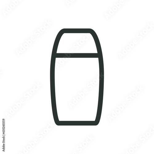 Shower gel isolated icon, cosmetic bottle vector icon with editable stroke
