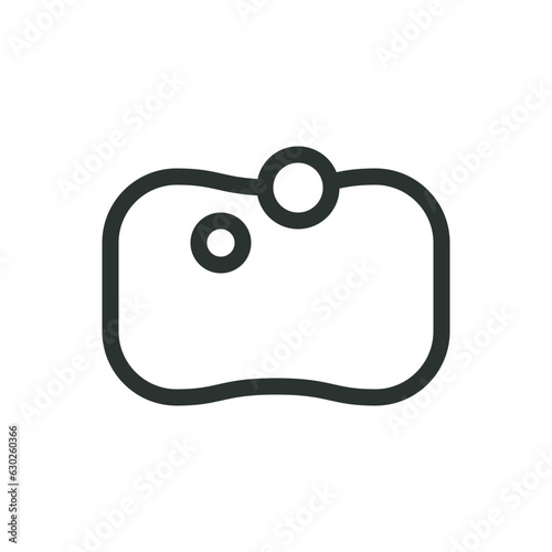 Soap isolated icon, soap with bubbles vector icon with editable stroke