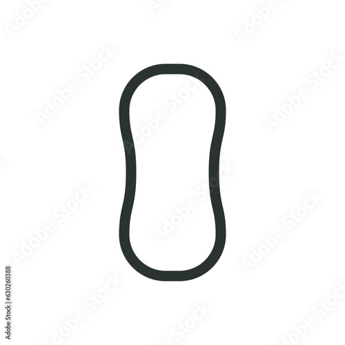 Panty liner isolated icon, daily liners vector icon with editable stroke