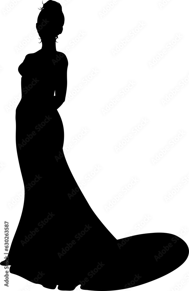 Bride Bridal Wedding Dress Silhouette Woman Design Bride Bridal Wedding Dress Silhouette Woman Design