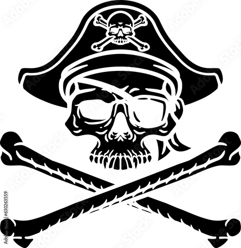 Pirate Hat Skull and Crossb...
