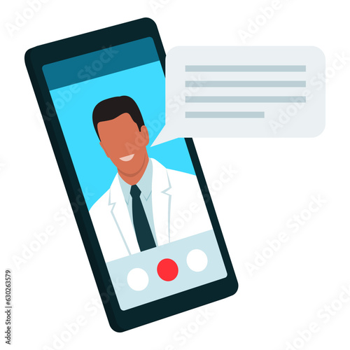 Online doctor consultation on smartphone