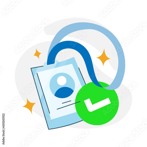 account has been successfully created, registered concept illustration flat design vector eps10. modern graphic element for landing ui, infographic, icon
