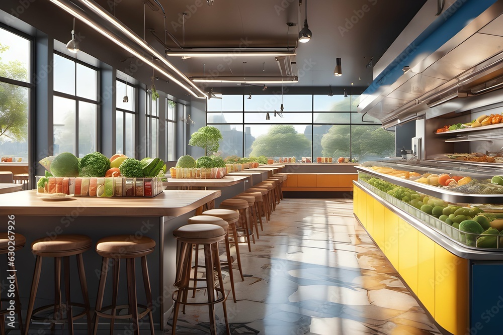 Luxurious interior of a very nice restaurant with delicious food Luxurious interior of a very nice restaurant with delicious food