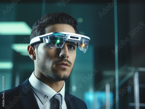 person with VR Glasses