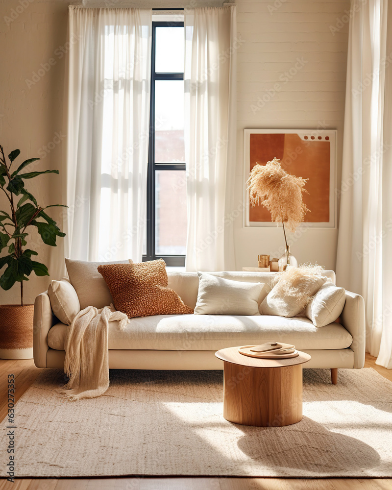 Papier peint Scandinavian, hygge home interior design of modern living