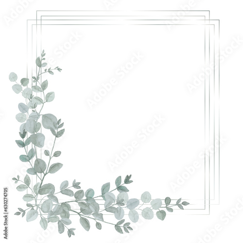 Eukalyptus Illustration watercolor Clipart Floral Blume Hochzeit Flower handmadecards kartengestaltung photo