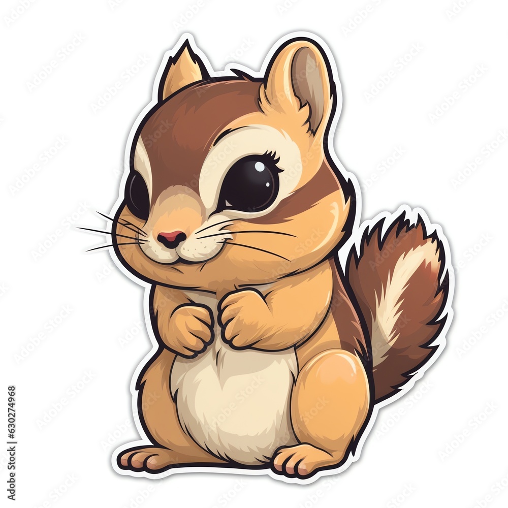Fototapeta premium Cute Chipmunk Sticker