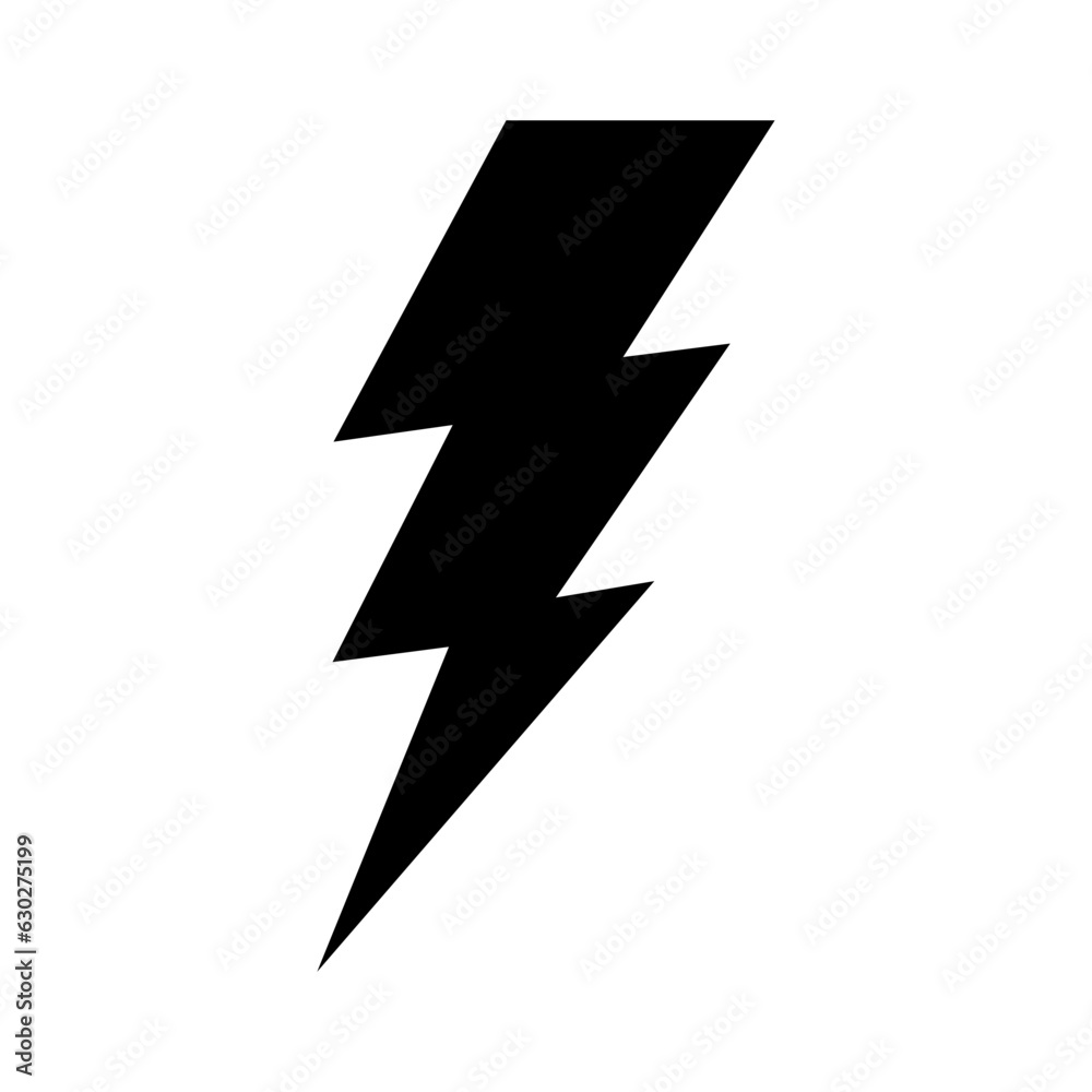 Thunder Bolt Symbol Silhouette Icon Vector Illustration Thunder Bolt Symbol Silhouette Icon Vector Illustration