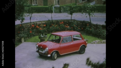 United Kingdom 1966, Vintage Mini Minor Car, 1960s - Classic Automobile Nostalgia