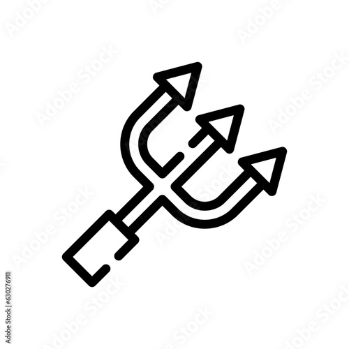 trident line icon