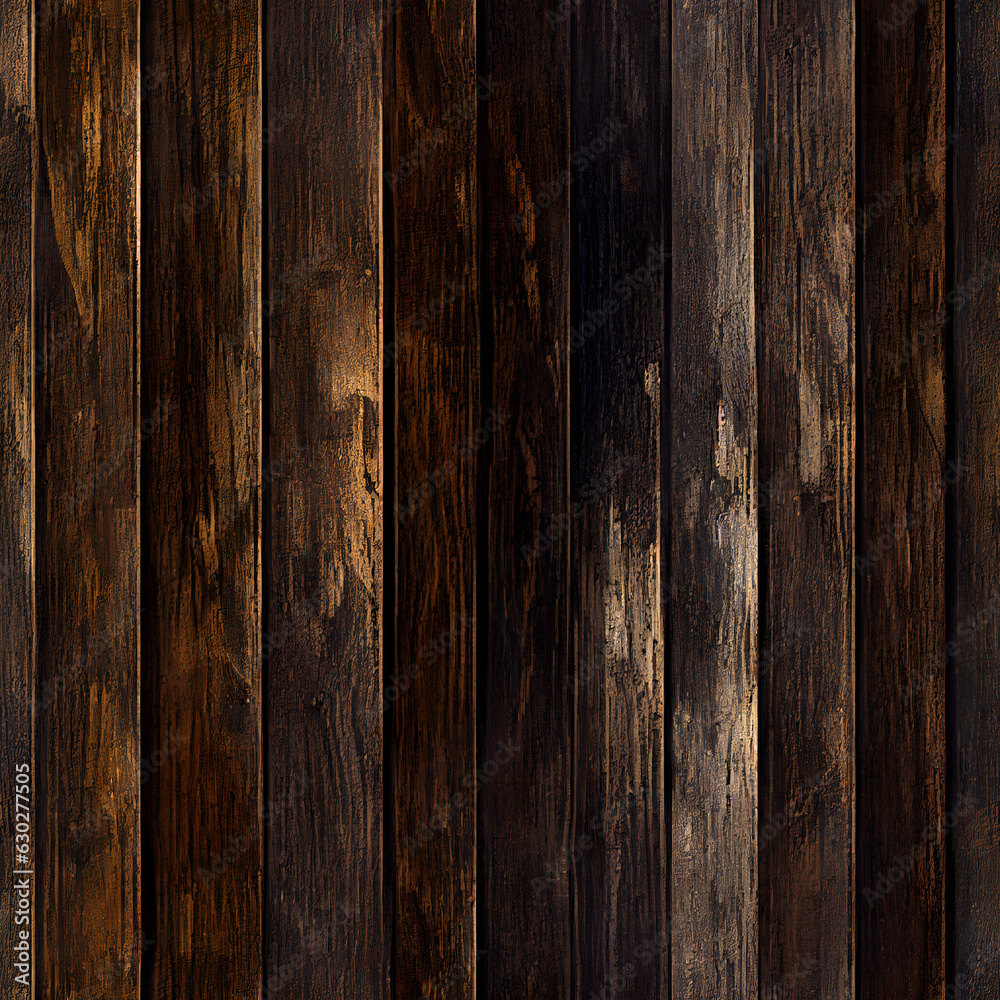 Naklejka premium Dark Wooden Plank Wall