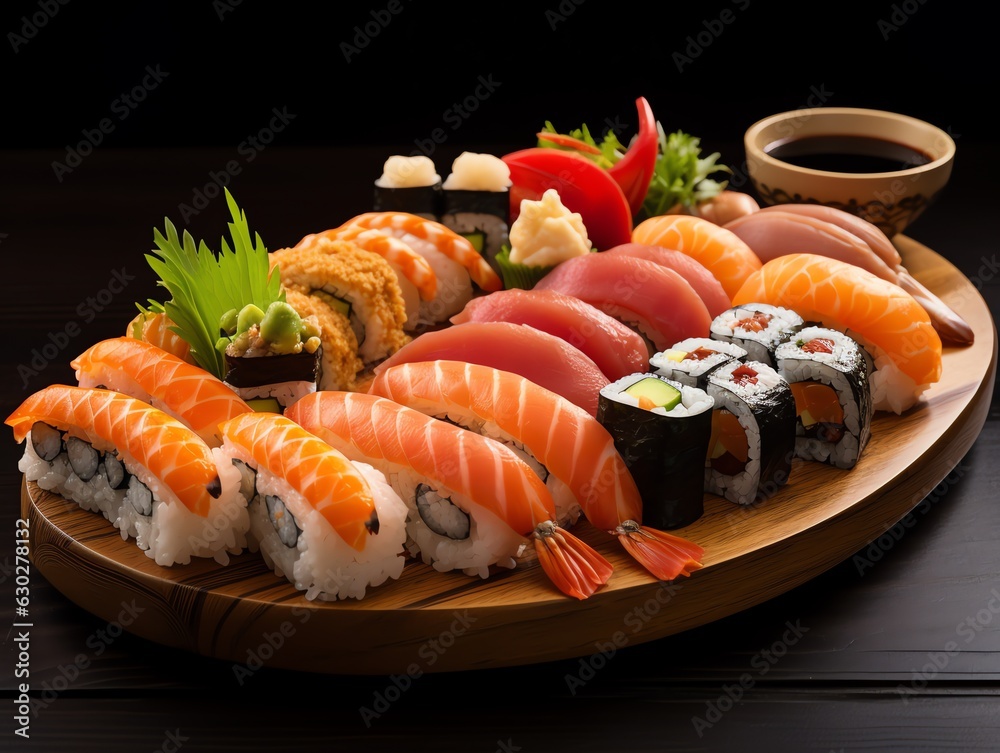 sushi on a plate sushi on a plate