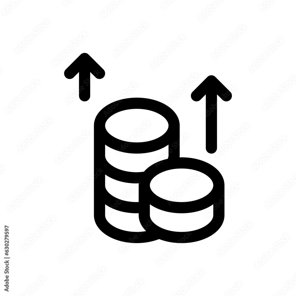 rising line icon rising line icon