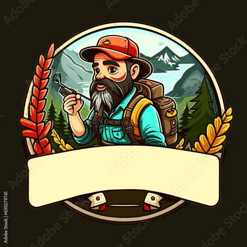 Adventure trips to the countryside. Finding Geocaching treasures on the beach. Cartoon vector illustration.
