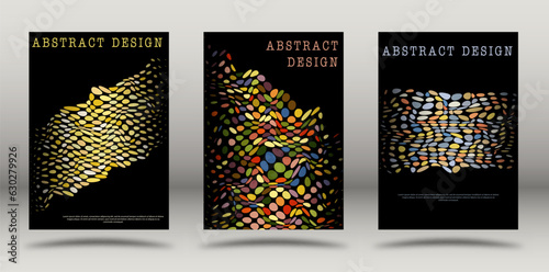 A set of templates with an abstract color composition. Layout for posters, posters, banners, covers and creative design.