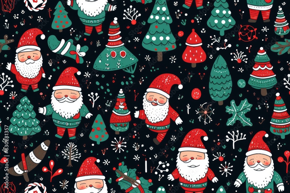 Christmas gift paper seamless pattern