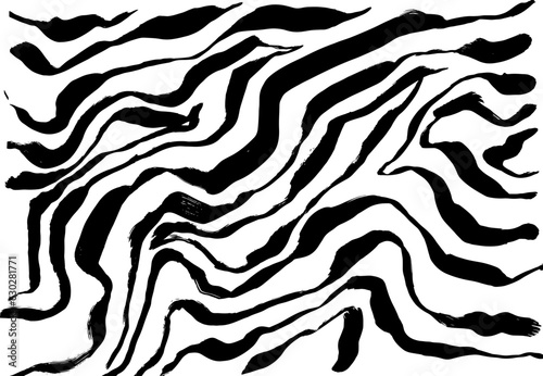 Grunge Ink Dry Brush Abstract Background.
