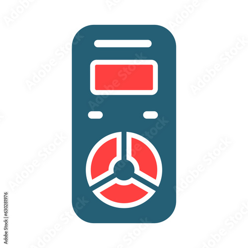 Dosimeter Glyph Two Color Icon Design