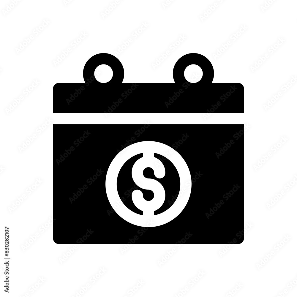 payment day glyph icon payment day glyph icon